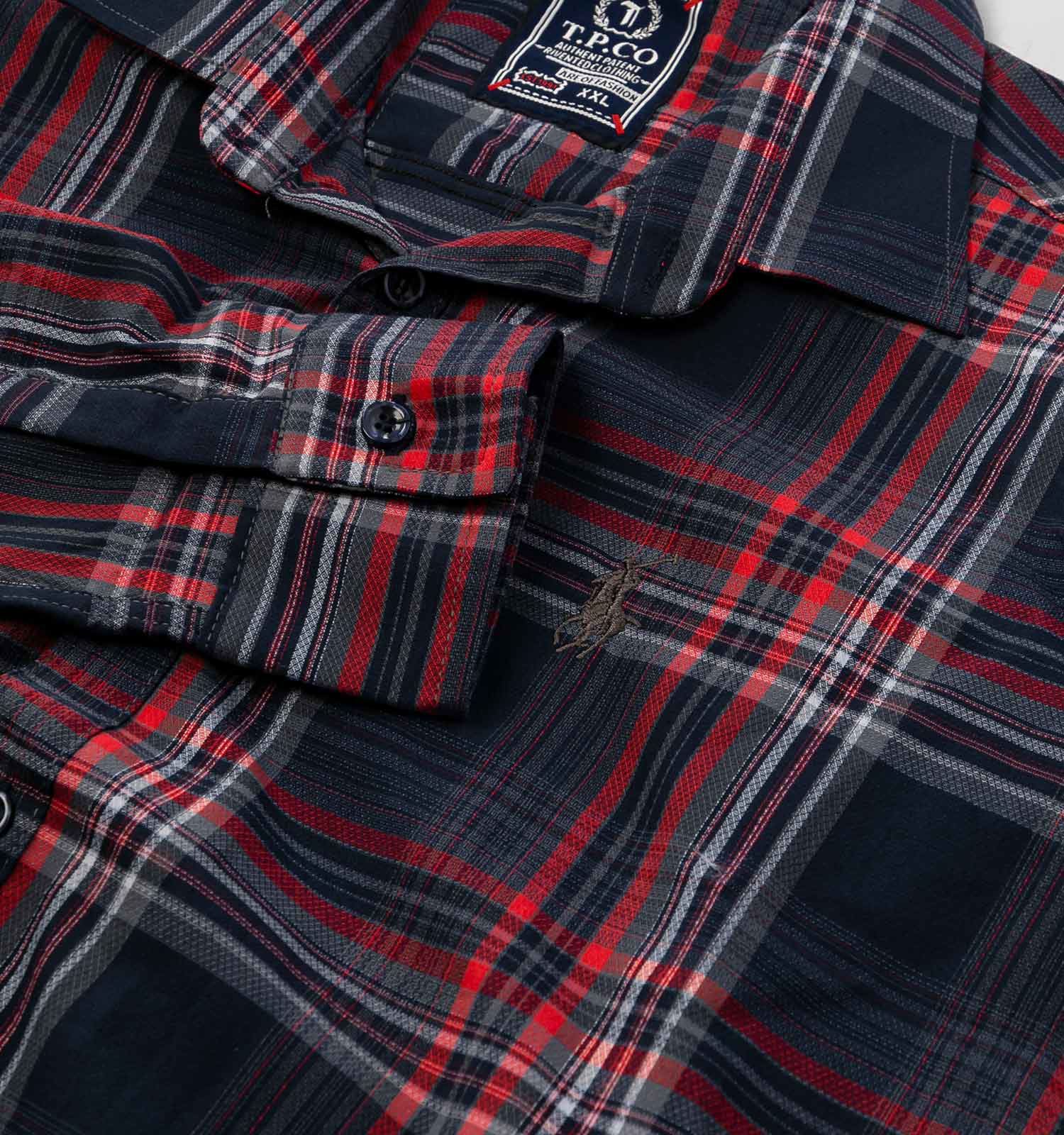 پیراهن مردانه چهارخانه Polo مدل 36825