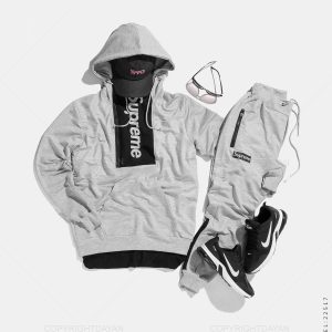 ست سویشرت شلوار مردانه Supreme مدل 22517