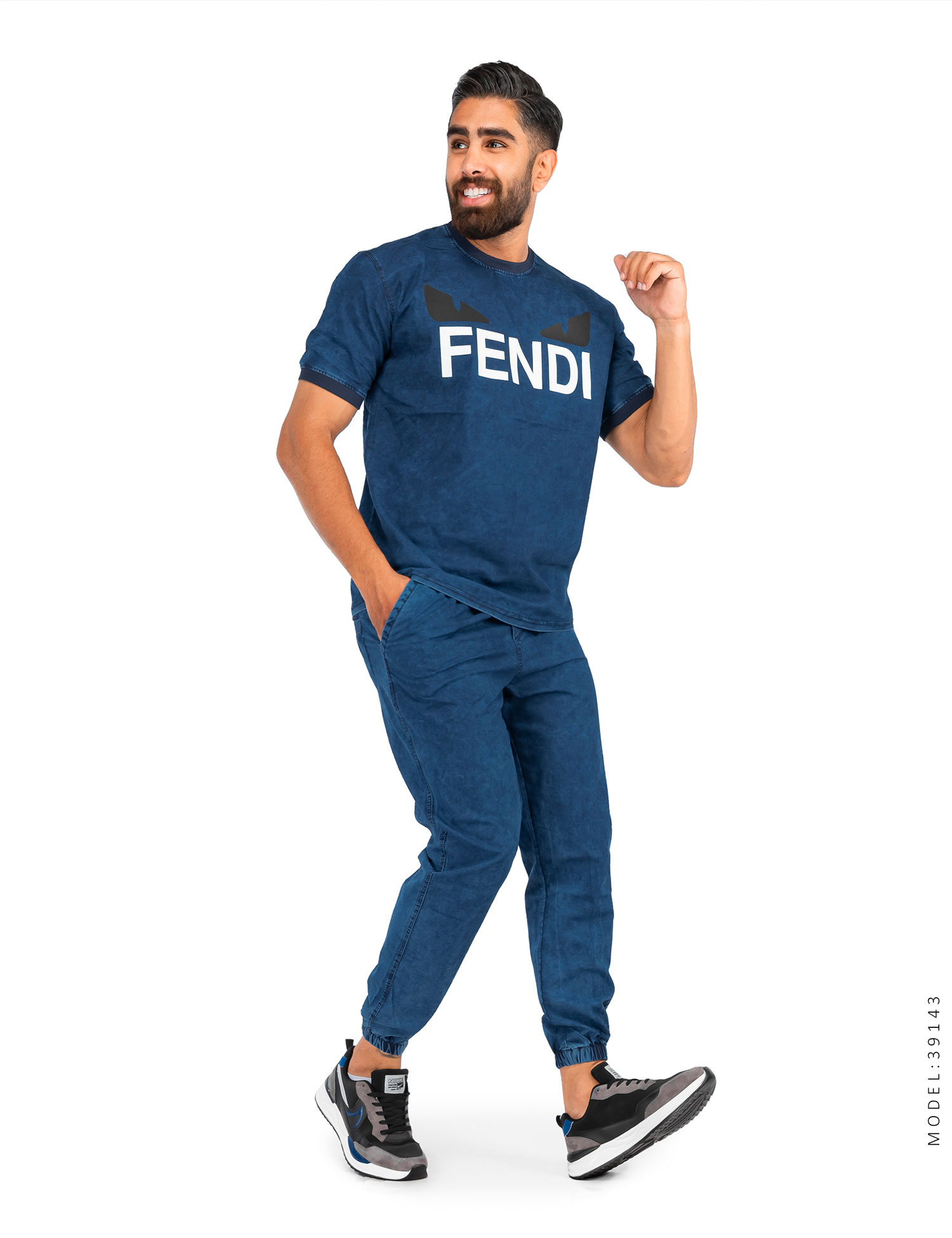 ست تیشرت شلوار اسپرت لی Fendi مدل 39143