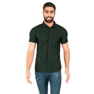 پیراهن اسپرت مردانه آستین کوتاه ساده مدل 42579