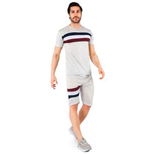 ست تیشرت شلوارک مردانه آستین کوتاه یقه گرد مدل 44205