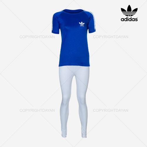 ست تیشرت شلوار زنانه Adidas مدل Z 8095 (آبی)