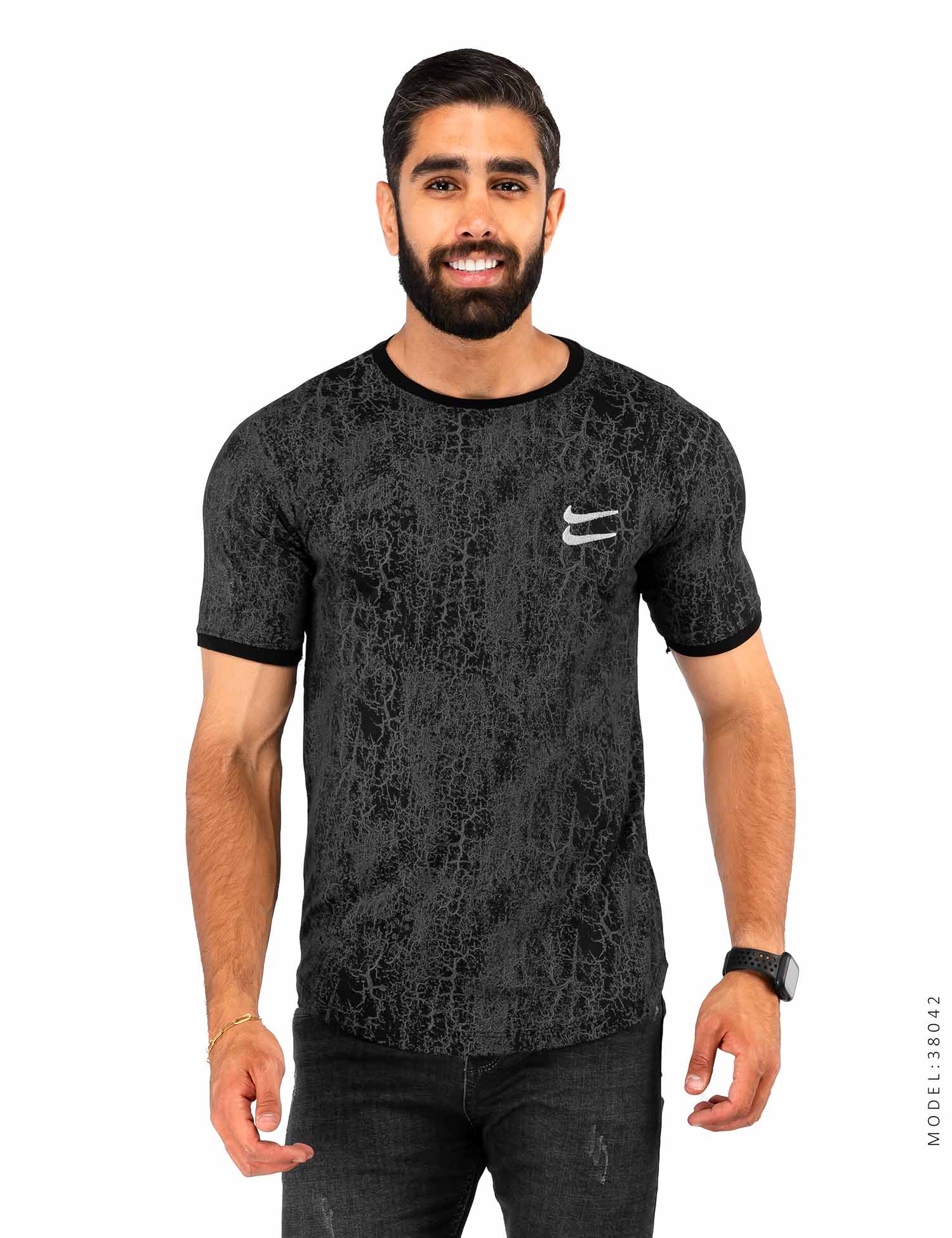 تیشرت مردانه طرحدار یقه گرد Nike مدل 38042