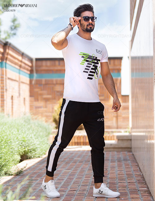 ست تیشرت شلوار مردانه EA 7 مدل M 9579