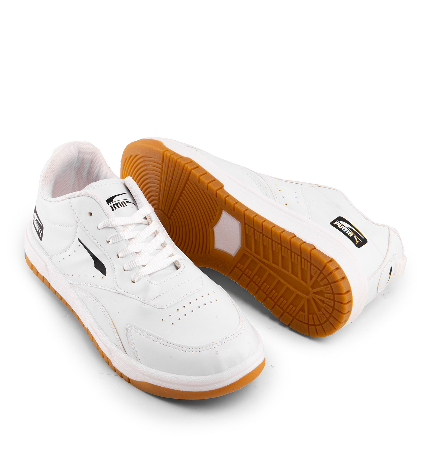 کفش اسپرت Puma مردانه سفید بندی چرم مصنوعی مدل 43362