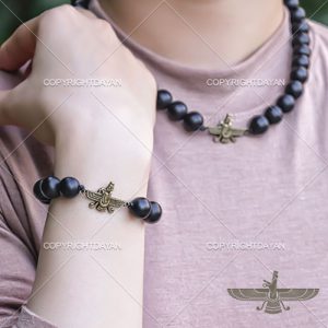 گردنبند سنگی فروهر طرح ویس