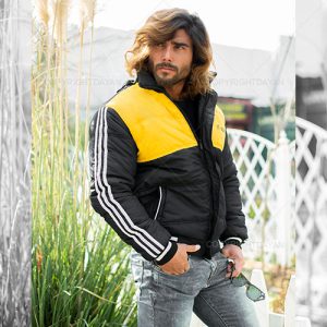 کاپشن مردانه Adidas مدل R 1360 (مشکی زرد)