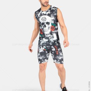 ست رکابی شلوارک مردانه Philipp Plein مدل 25996