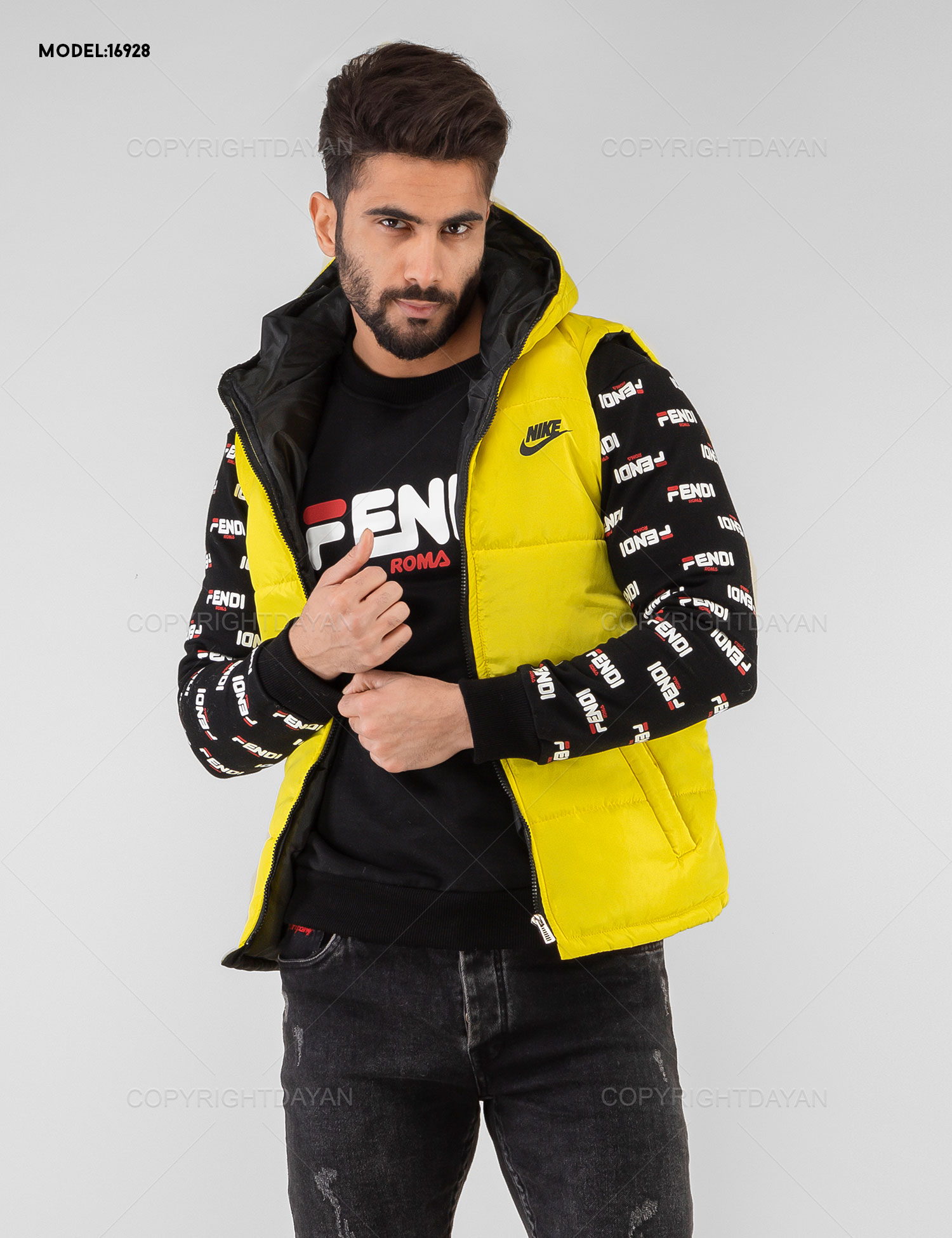 کاپشن آستین حلقه ای مردانه Nike مدل 16928