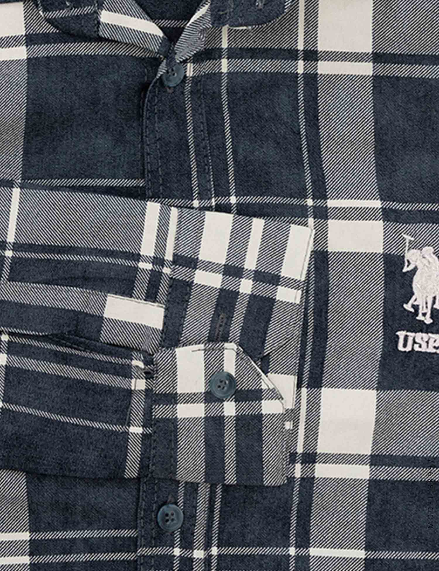 پیراهن مردانه چهارخانه Polo مدل 38997