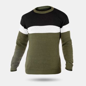 پلیور بافت مردانه دو رنگ یقه گرد Enzo مدل 32592