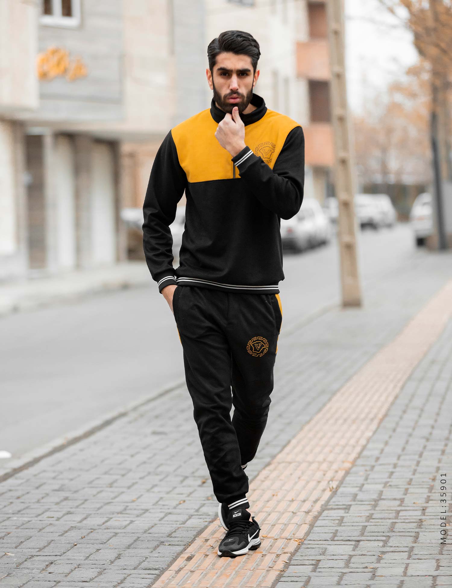 ست سویشرت نیم زیپ شلوار اسپرت Versace مدل 35901