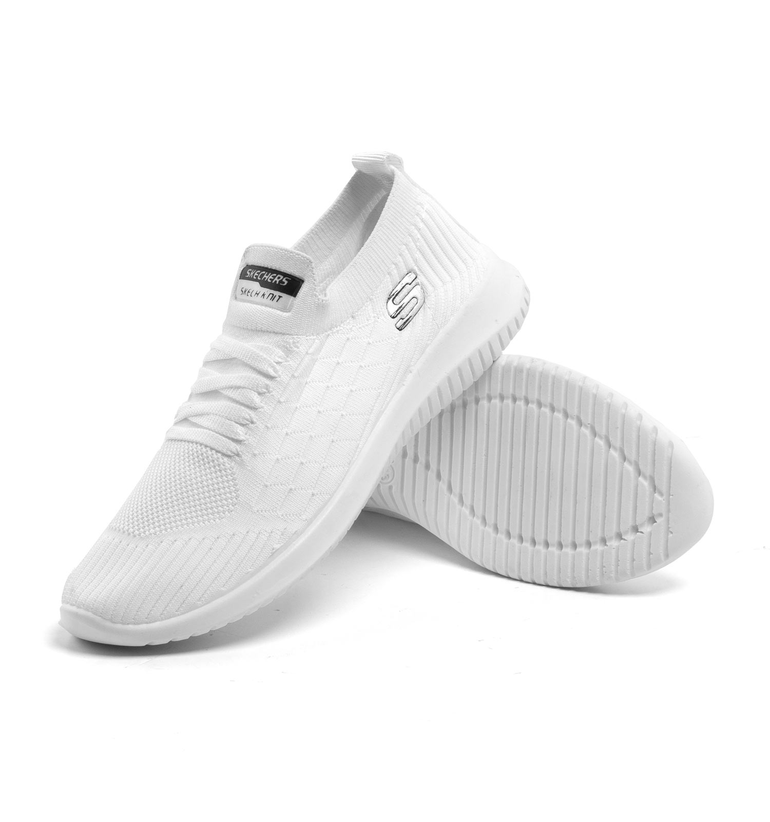 کفش اسپرت Skechers مردانه سفید پیاده روی بندی مدل 38701