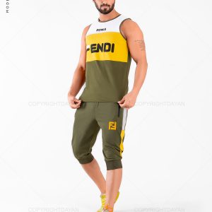 ست رکابی شلوارک مردانه Fendi مدل 14704