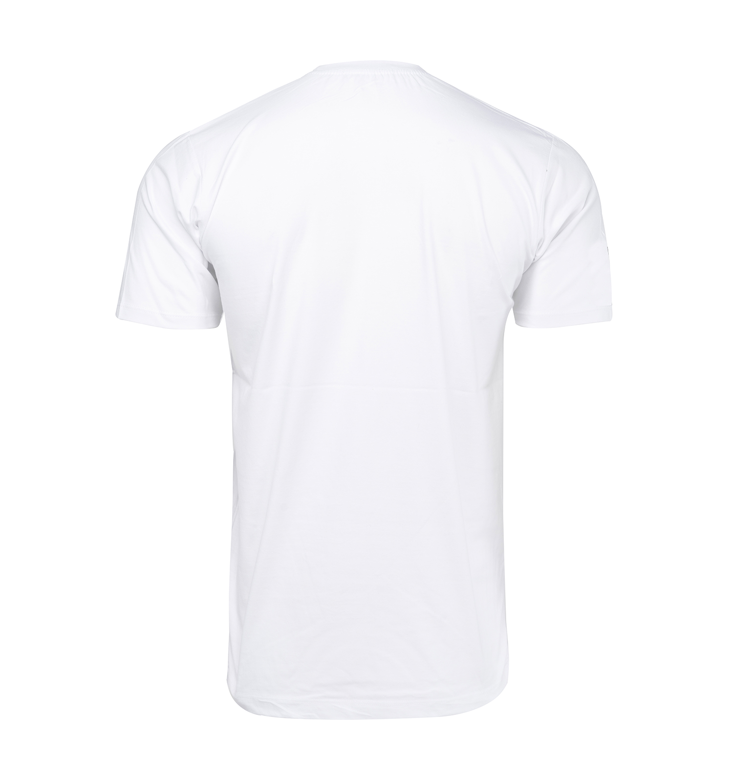 تیشرت یقه گرد مردانه سفید پنبه طرحدار مدل 45211