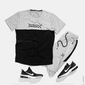 ست تیشرت شلوار مردانه Off – white مدل 28097