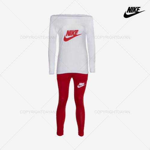 ست تیشرت شلوار زنانه Nike مدل Visner (قرمز)