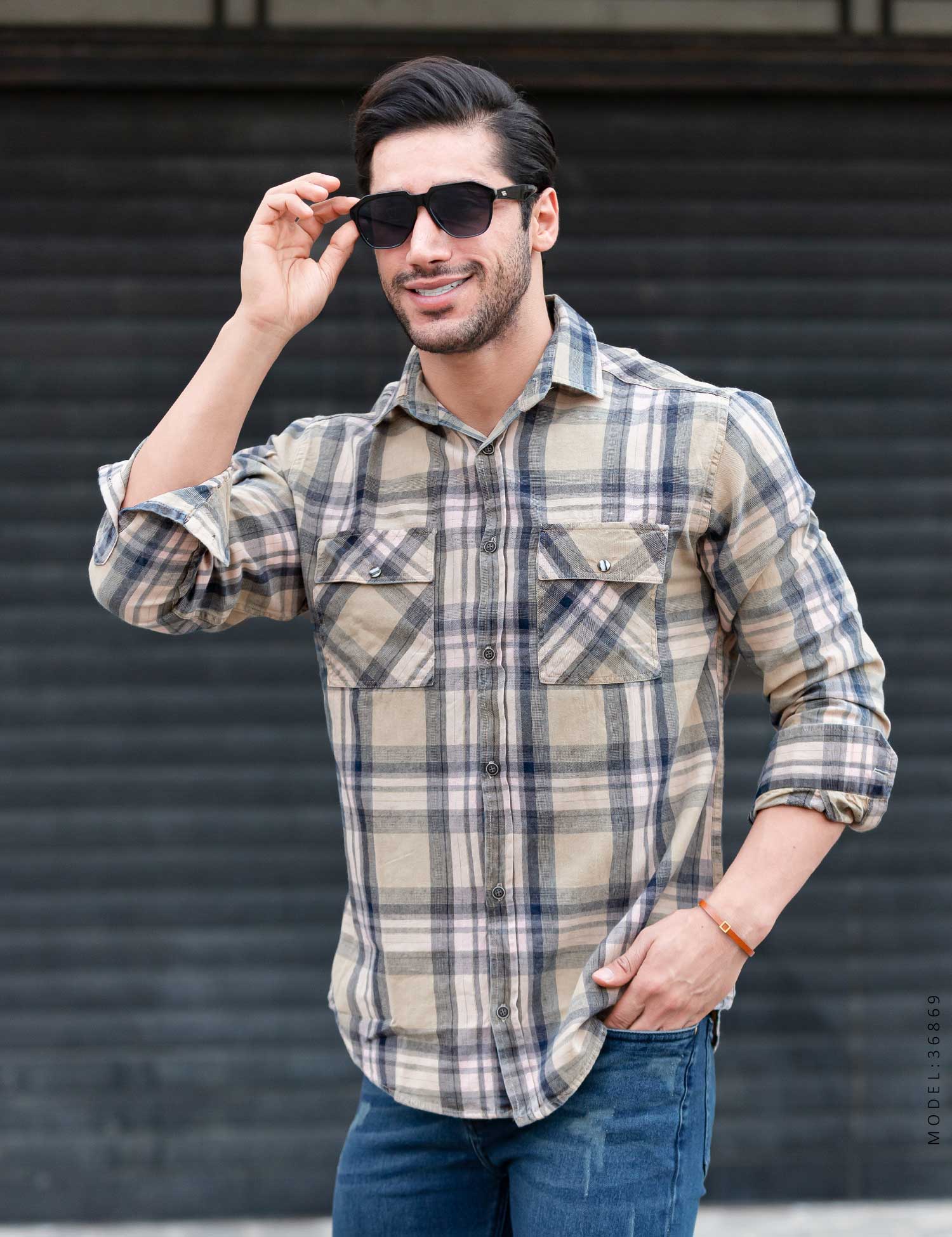 پیراهن مردانه چهارخانه Kiyan مدل 36869
