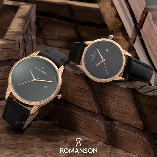 ست ساعت مردانه زنانه Romanson مدل W 1302 (مشکی برنزی)
