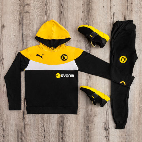 ست سویشرت شلوار Kimba کفش Bechmo (مشکی زرد)
