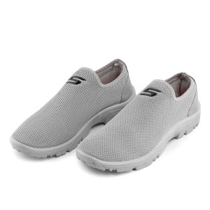 کفش اسپرت Skechers مردانه طوسی روشن پیاده روی بدون بند مدل 42257