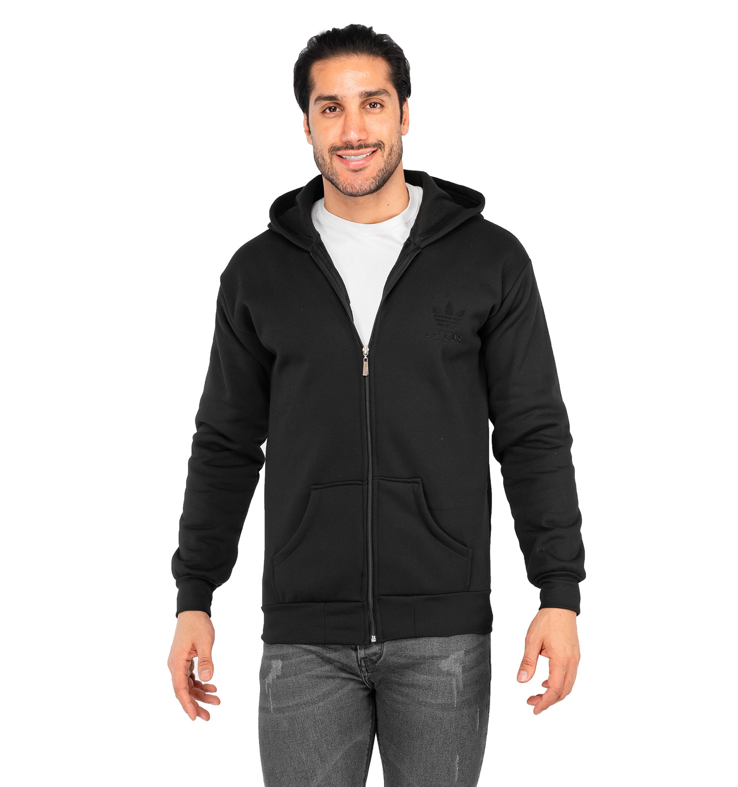سویشرت زیپ دار مردانه Adidas مدل 40585