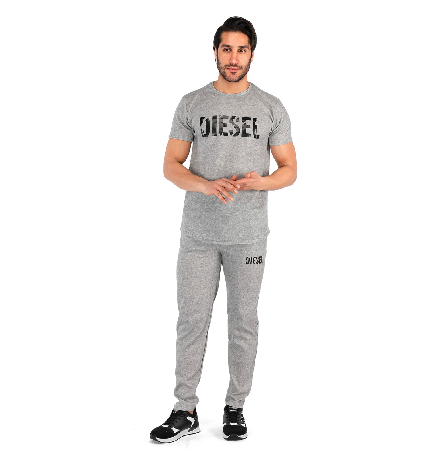 ست تیشرت شلوار مردانه Diesel ساده یقه گرد مدل 42937