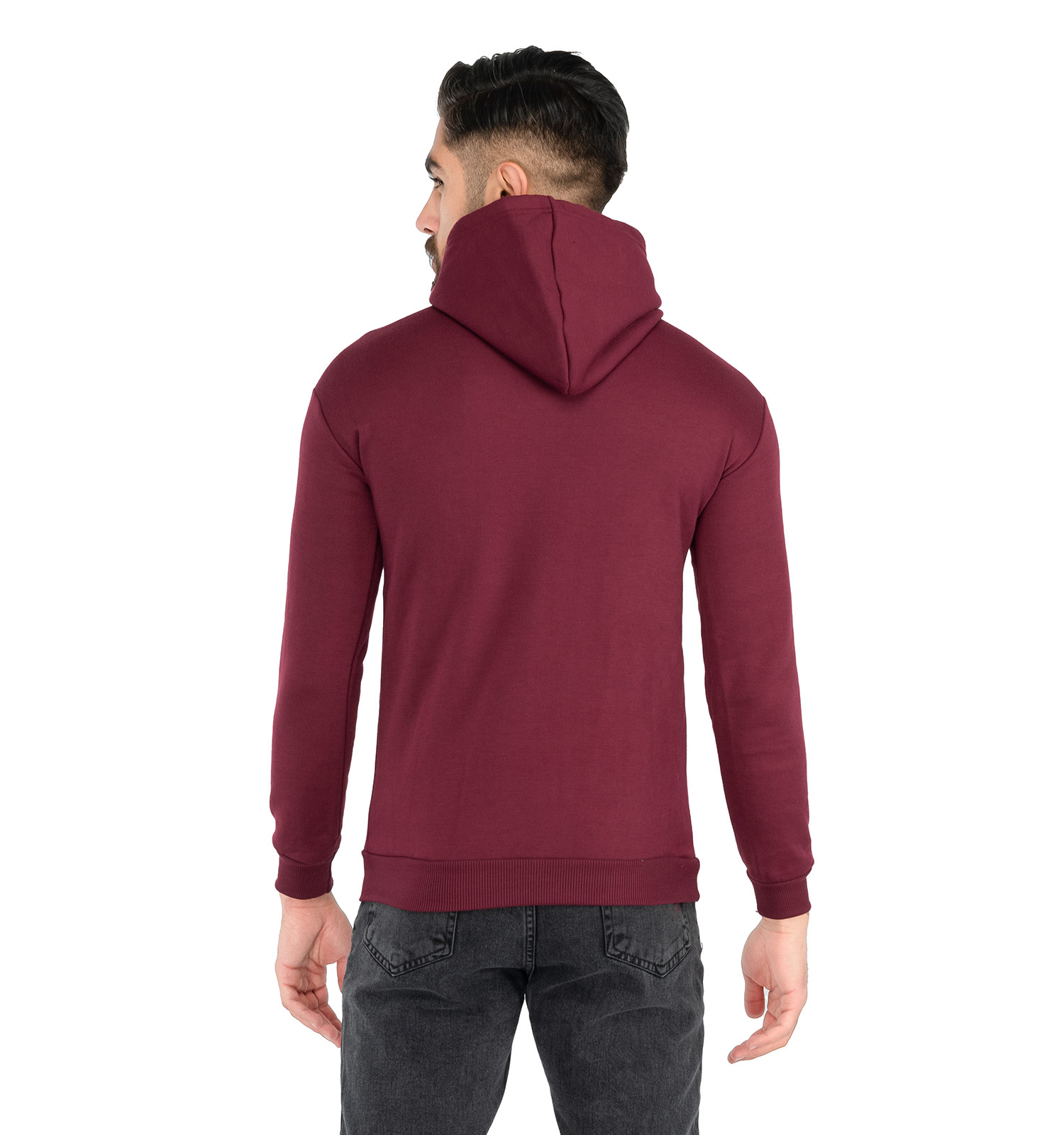 هودی مردانه کلاهدار زرشکی Polo مدل 40828