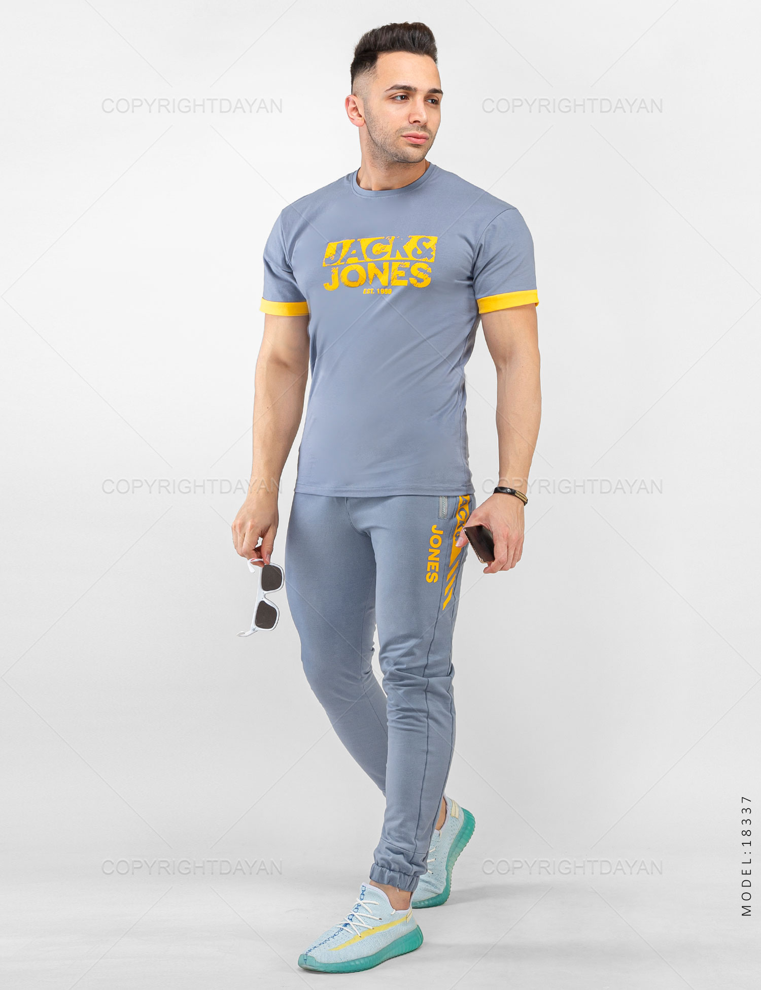 ست تیشرت شلوار مردانه Jack & Jones مدل 18337