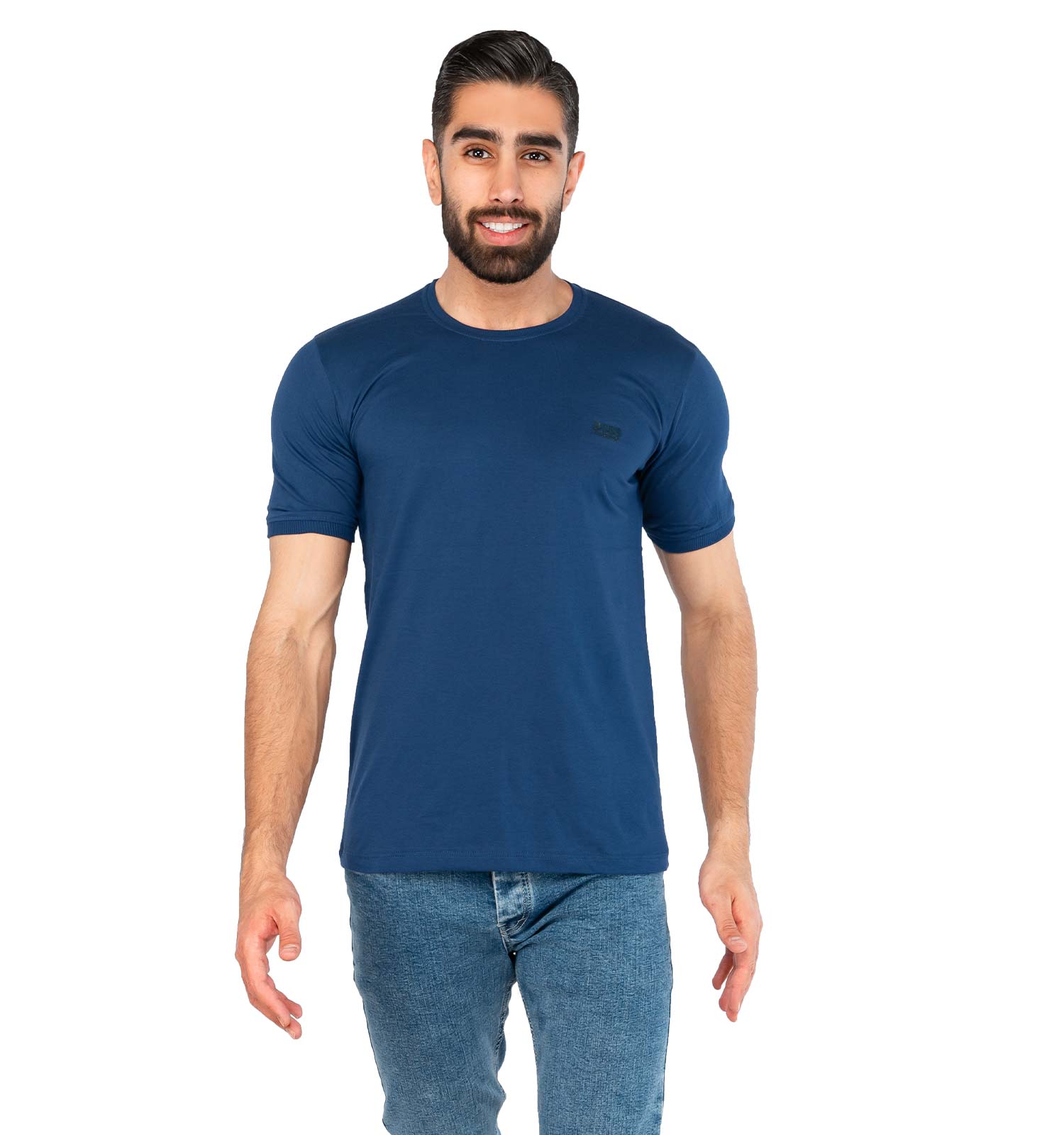 تیشرت Boss یقه گرد مردانه پنبه ساده مدل 44642