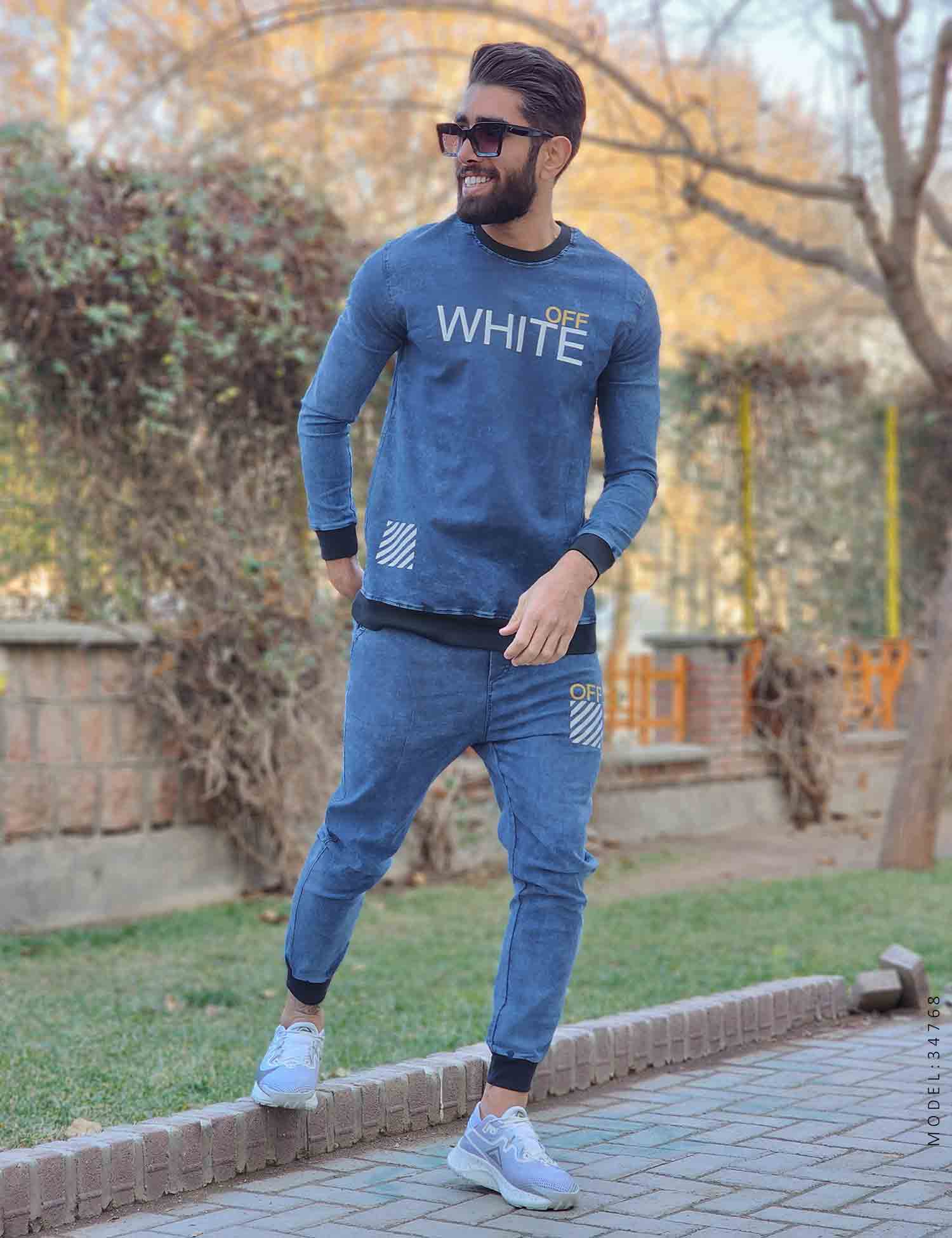 ست سویشرت شلوار اسپرت Off – White مدل 34768