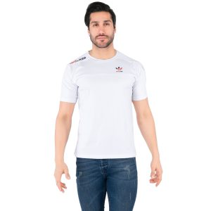 تیشرت Adidas یقه گرد مردانه سفید مدل 44128