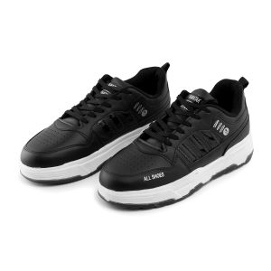 کفش روزمره مردانه Adidas چرم مصنوعی بند دار مشکی مدل 41636