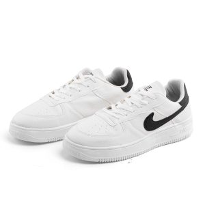 کفش اسپرت Nike مردانه سفید مشکی پیاده روی بندی چرم مصنوعی مدل 40721