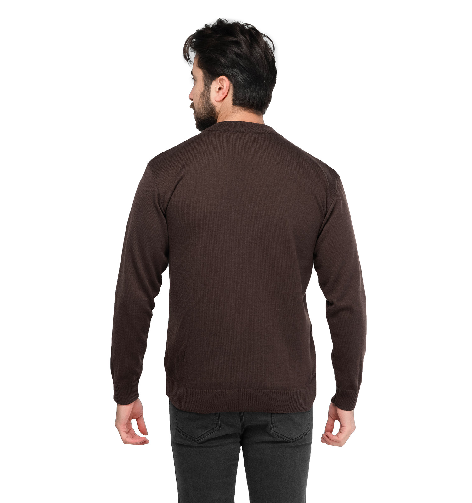 بافت مردانه یقه گرد فری سایز ساده Polo مدل 45901