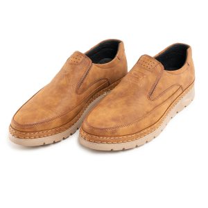 کفش روزمره مردانه Skechers چرم مصنوعی عسلی مدل 44030