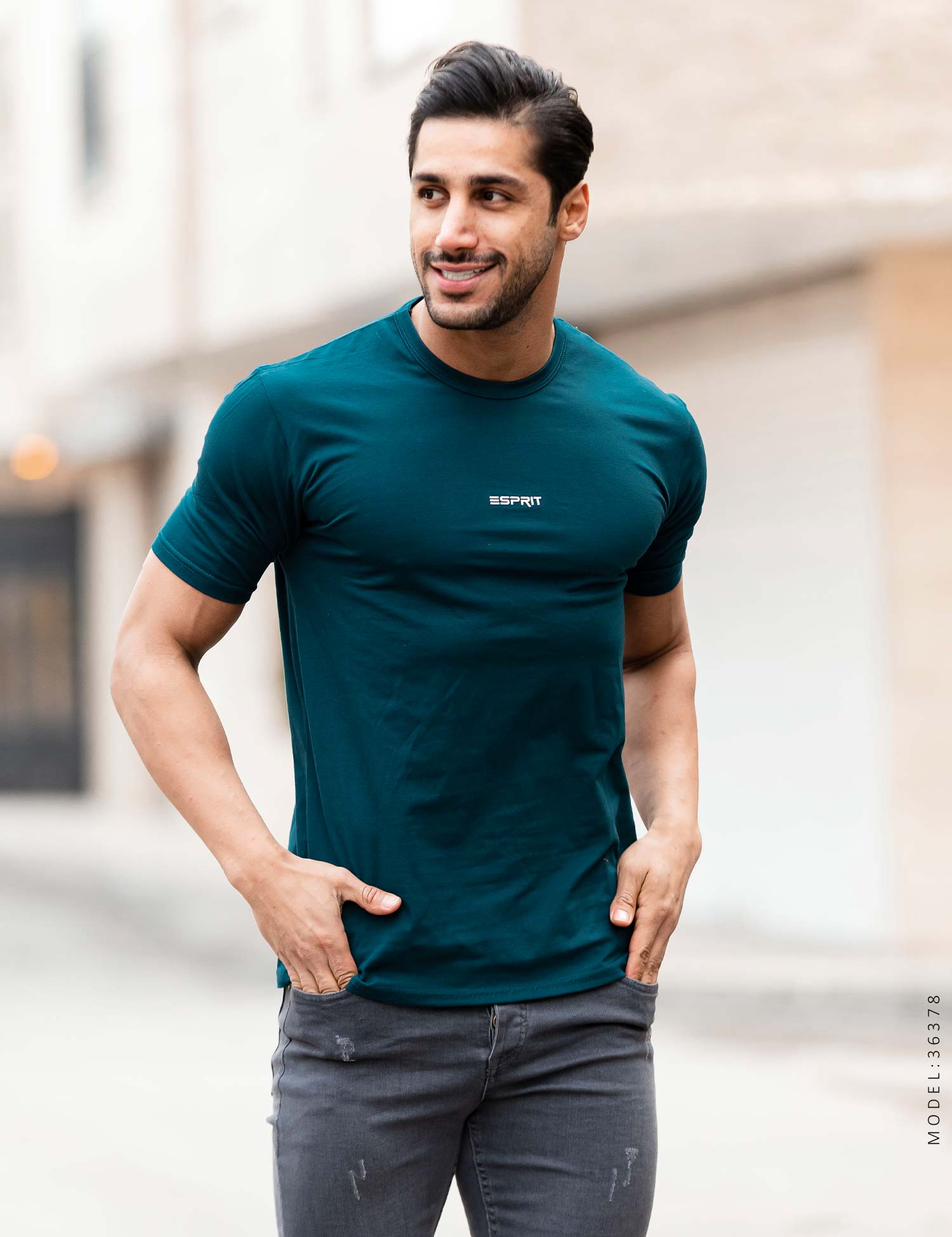 تیشرت یقه گرد مردانه Esprit مدل 36387