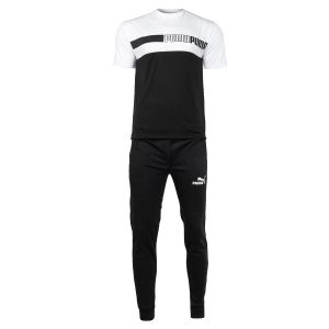 ست مردانه تیشرت شلوار آستین کوتاه PUMA ساده یقه گرد مدل 45118