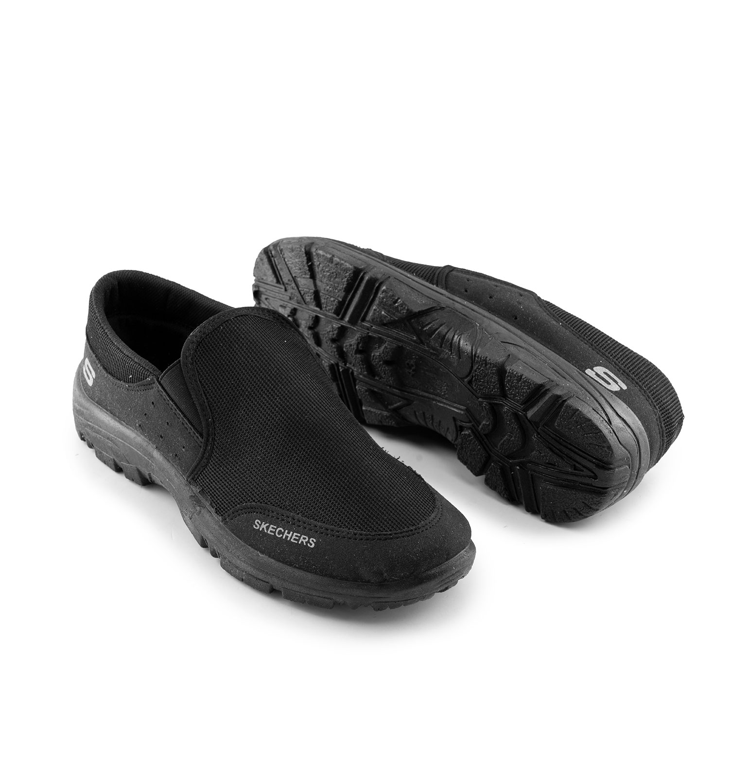 کفش اسپرت Skechers مردانه مشکی پیاده روی بدون بند مدل 44693