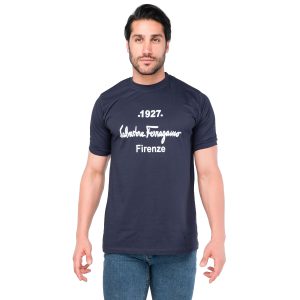 تیشرت Ferragamo یقه گرد مردانه پنبه ساده مدل 44721