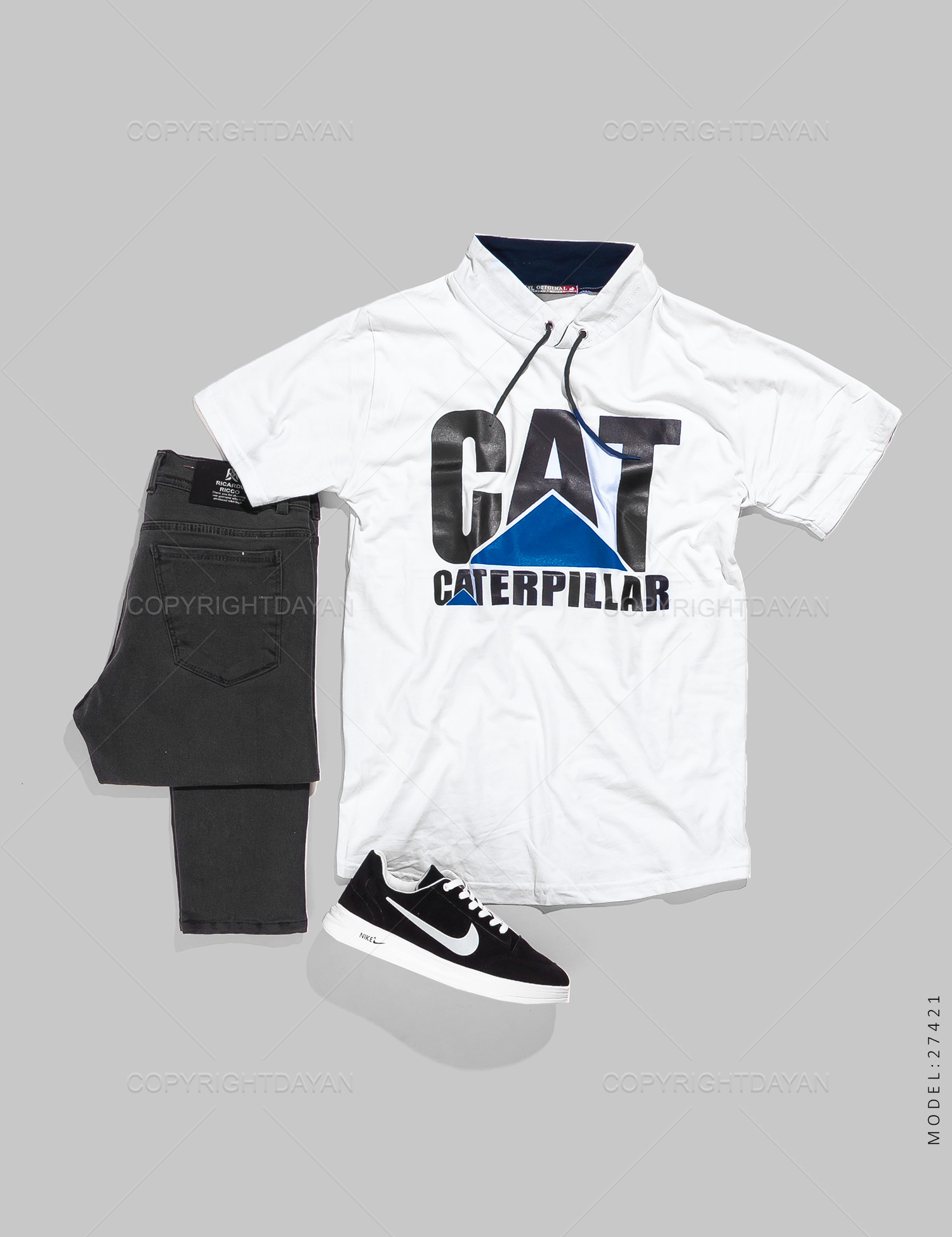 تیشرت مردانه Cat مدل 27421