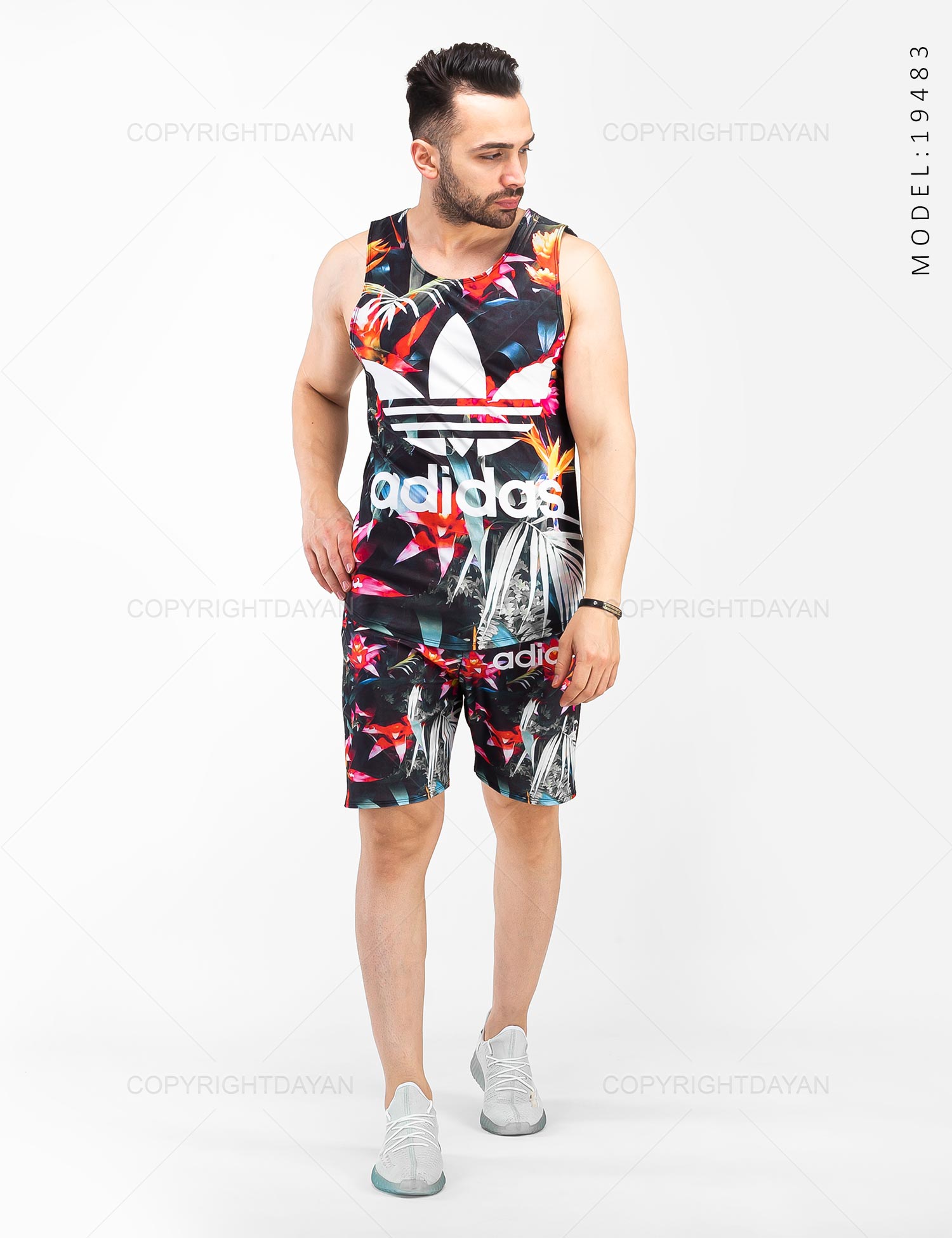 ست رکابی شلوارک مردانه Adidas مدل 19483
