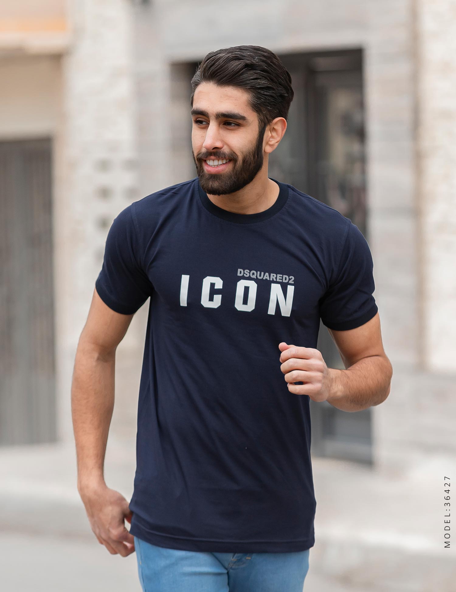 تیشرت یقه گرد مردانه Icon مدل 36427
