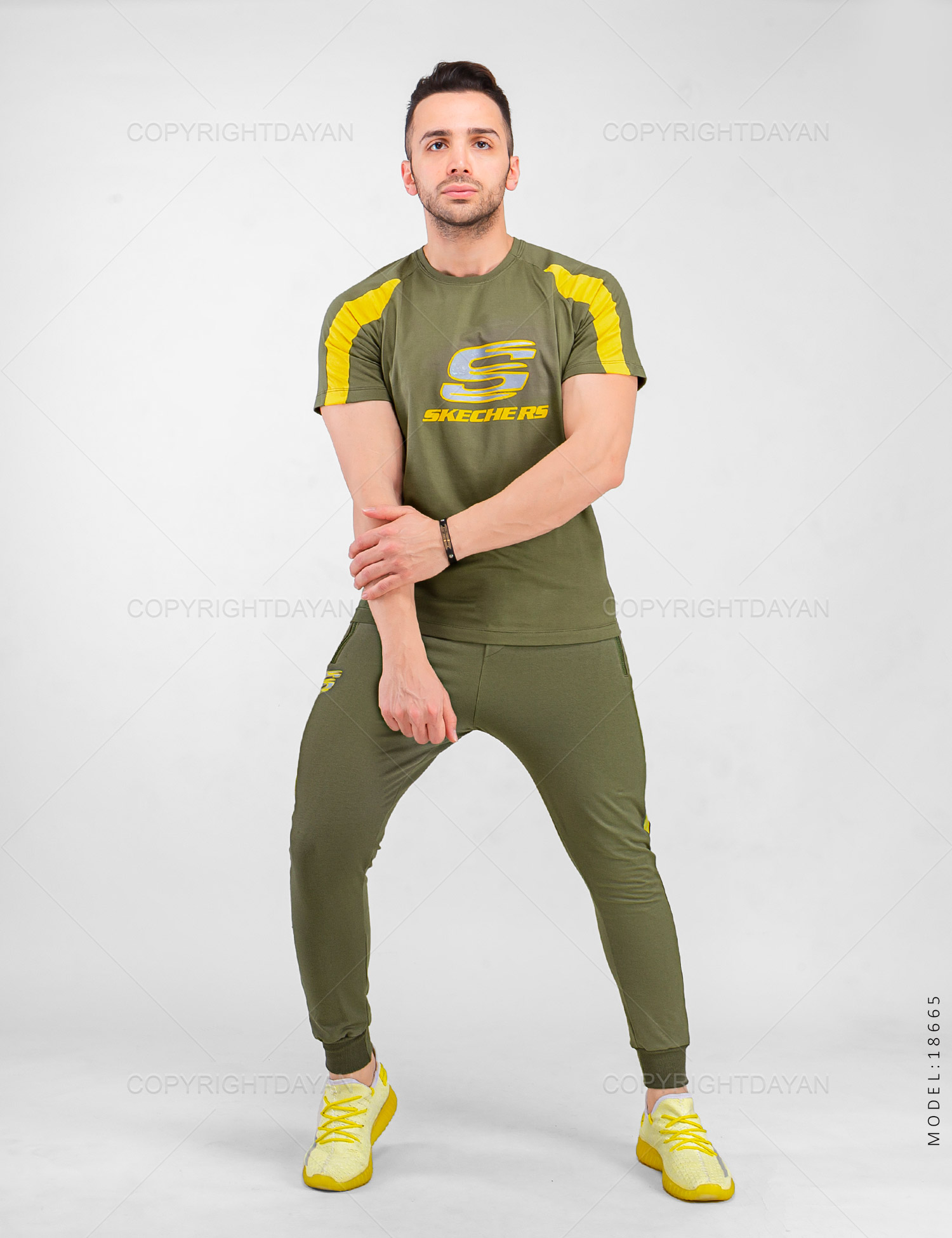 ست تیشرت شلوار مردانه Skechers مدل 18665