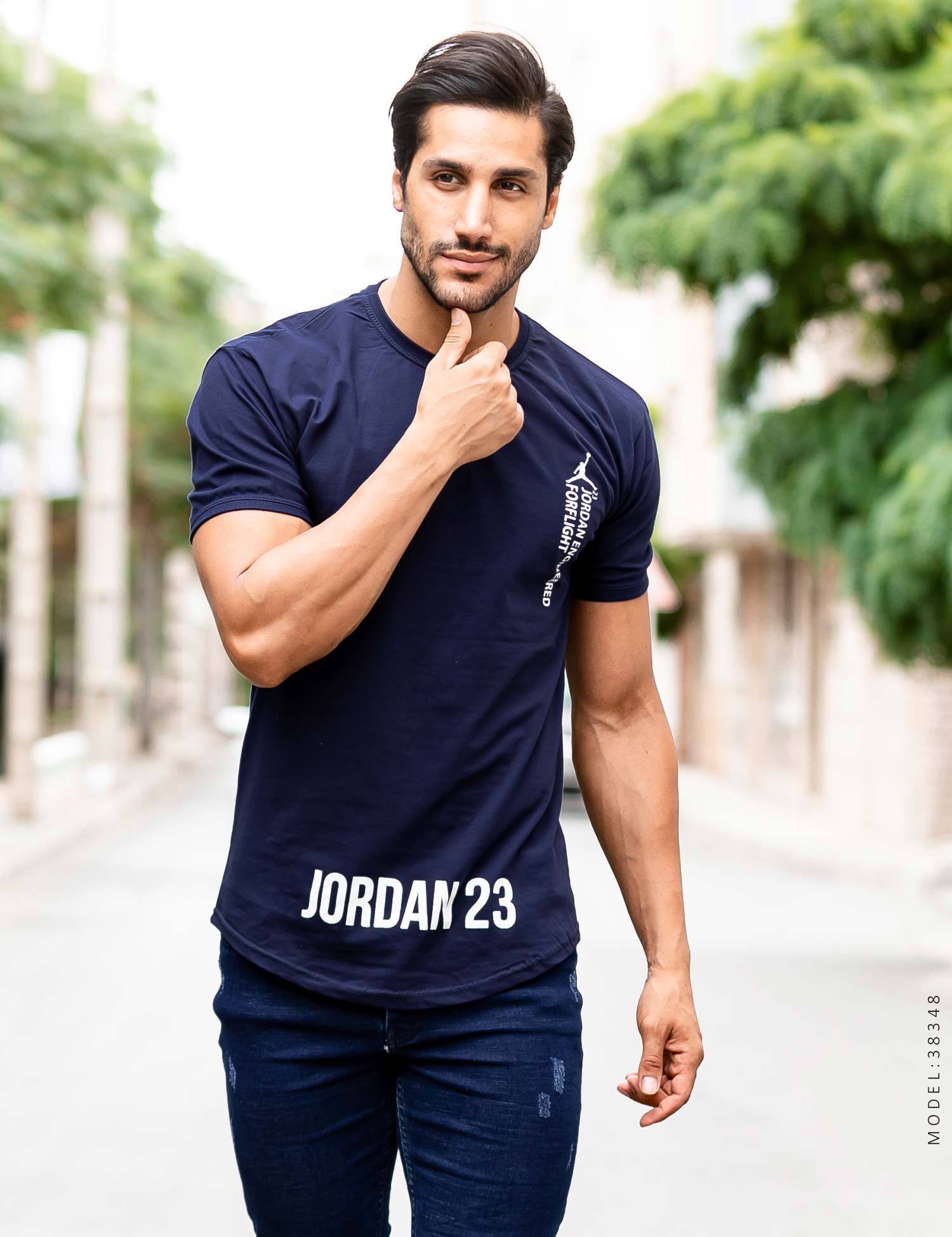 تیشرت مردانه یقه گرد Jordan مدل 38348