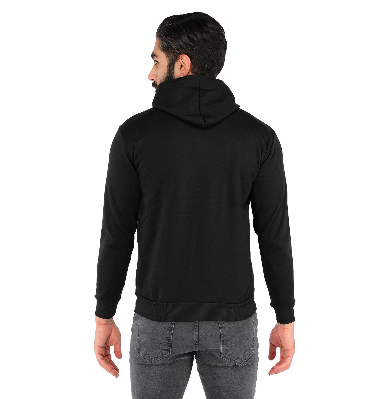 هودی مردانه کلاهدار مشکی Tommy مدل 41800