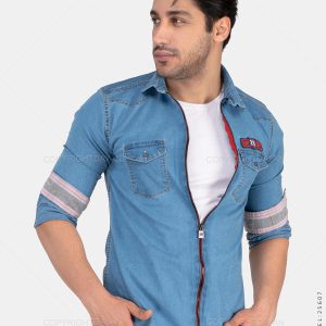 پیراهن لی زیپ دار مردانه Deniz مدل 25607