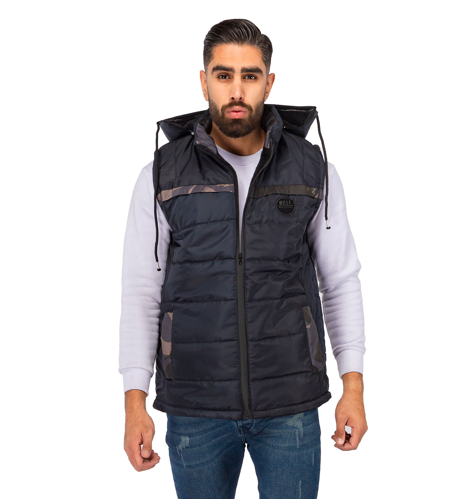 کاپشن پافر مموری مردانه بادی Pink مدل 39759
