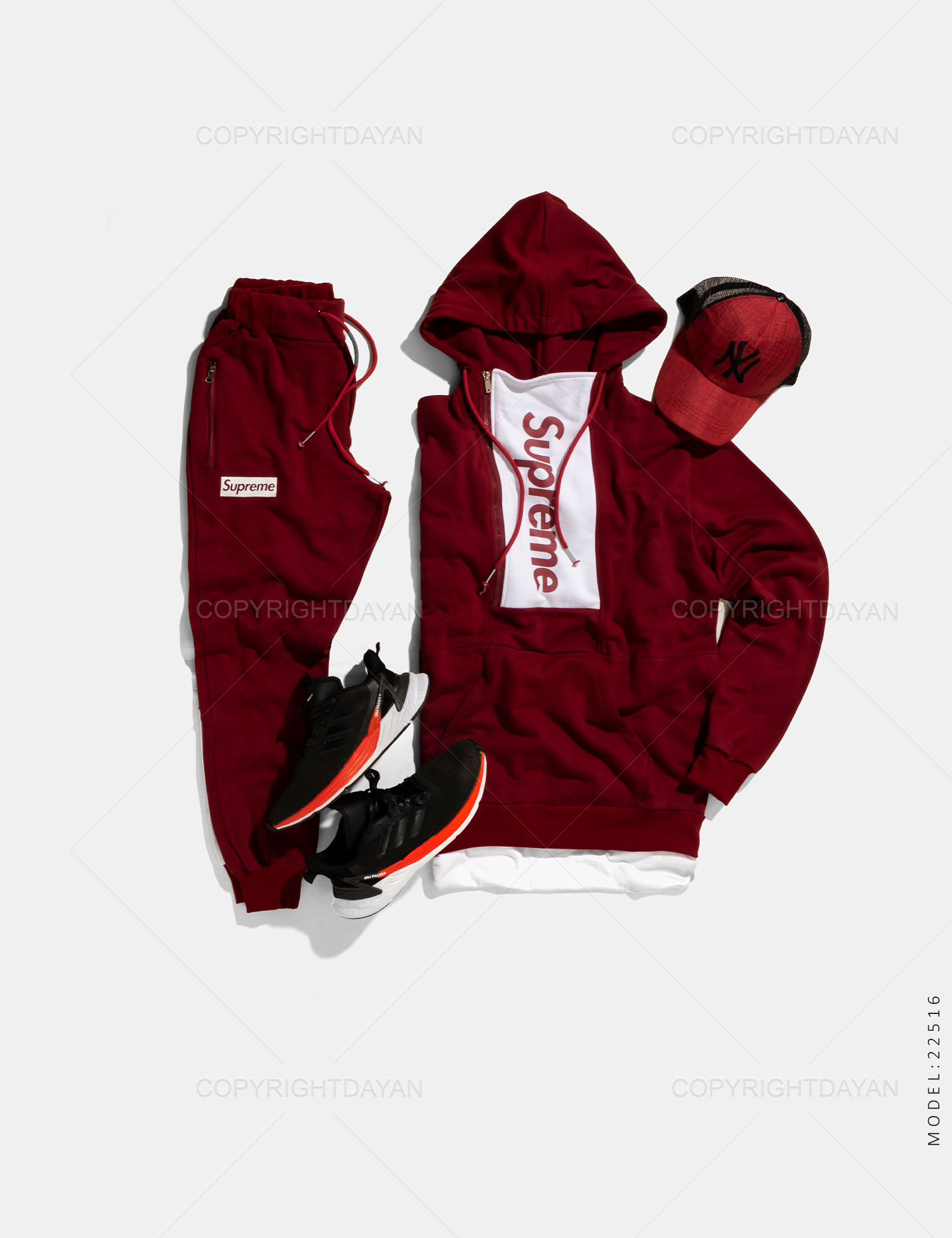 ست سویشرت شلوار مردانه Supreme مدل 22516