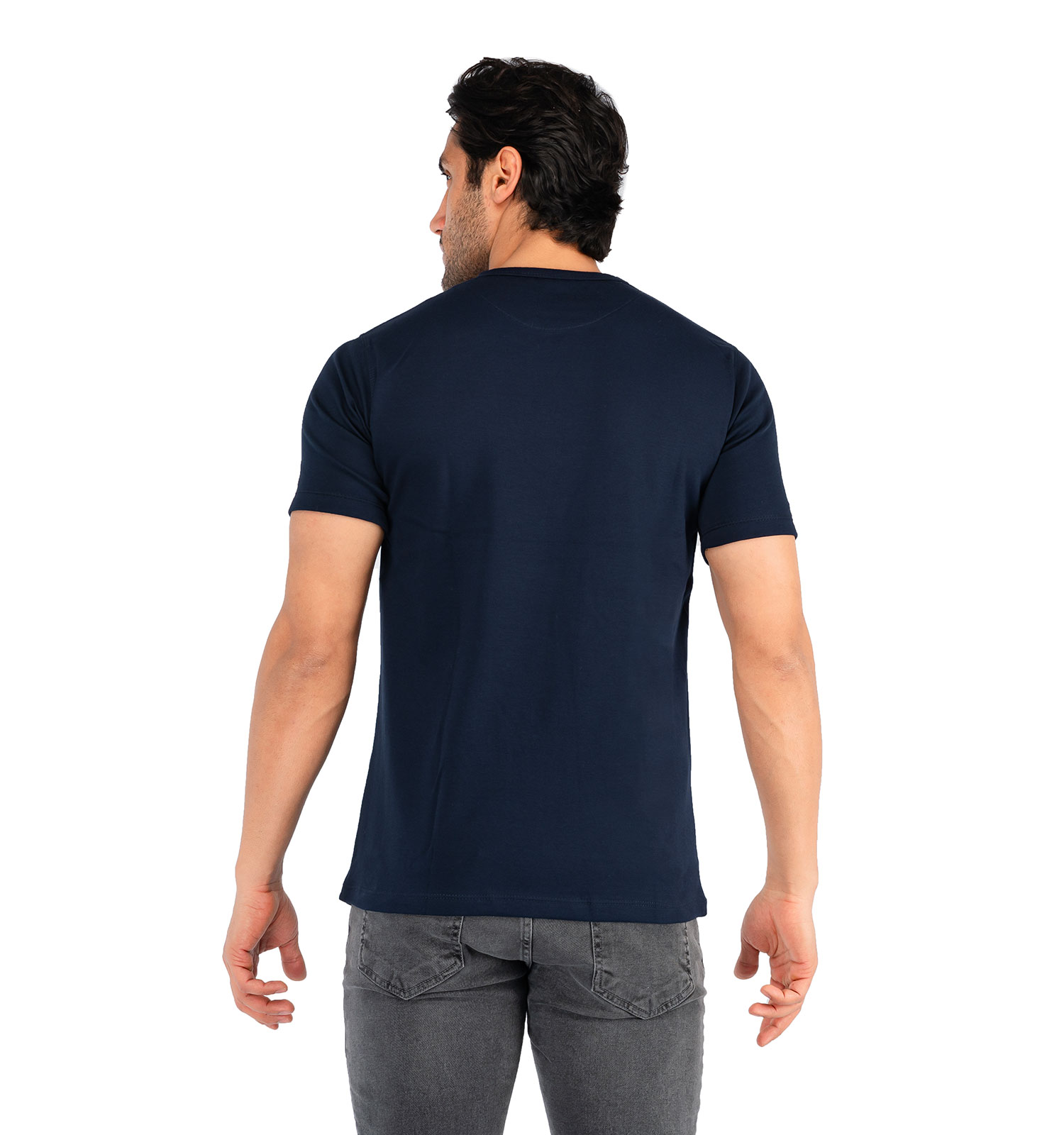 تیشرت Esprit یقه گرد مردانه سرمه ای ساده مدل 42214